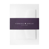 Bandeau De Faire-part Plum violet simple rustique Boho Mariage (Devant example)