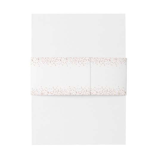 Bandeau De Faire-part Points de parties scintillant or rose (Dos Example)