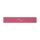 Bandeau De Faire-part Police cursive Viva Magenta et Mariage noir (Plat)