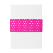 Bandeau De Faire-part Polka dot fleurie ceinture rose (Dos Example)