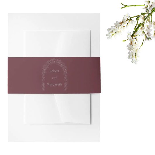 Bandeau De Faire-part Porte Mariage simple rouge