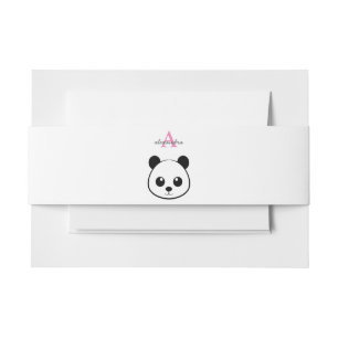 Bandeau De Faire-part Porte-panda coutume Monogramme