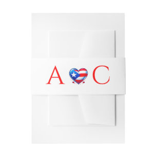Bandeau De Faire-part Porto Rico Couple Mariage