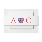 Bandeau De Faire-part Porto Rico Couple Mariage (Devant Example)
