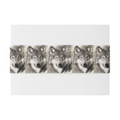 Bandeau De Faire-part Portrait de loup (Dos exemple)