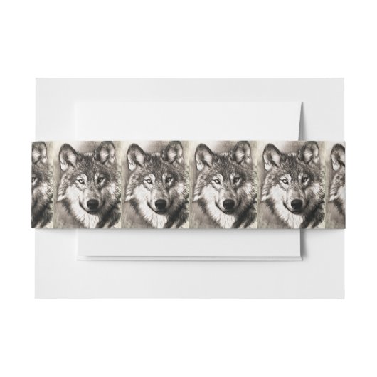 Bandeau De Faire-part Portrait de loup (Devant Example)