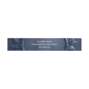 Bandeau De Faire-part Portrait Unicorne foncé dans un cadre rond