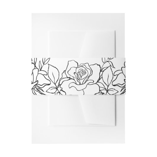 Bandeau De Faire-part Posy Rose Faire-part de mariage Suite (Devant example)