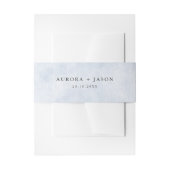 Bandeau De Faire-part Poudre bleu bébé bleu mariage prénom (Devant example)