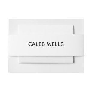 Bandeau De Faire-part Profession simple blanc attrayant