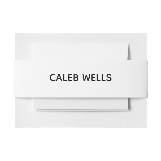 Bandeau De Faire-part Profession simple blanc attrayant (Devant Example)