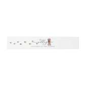 Bandeau De Faire-part propriétaire de chiot Cavapoo marron Calligraphie (Plat)