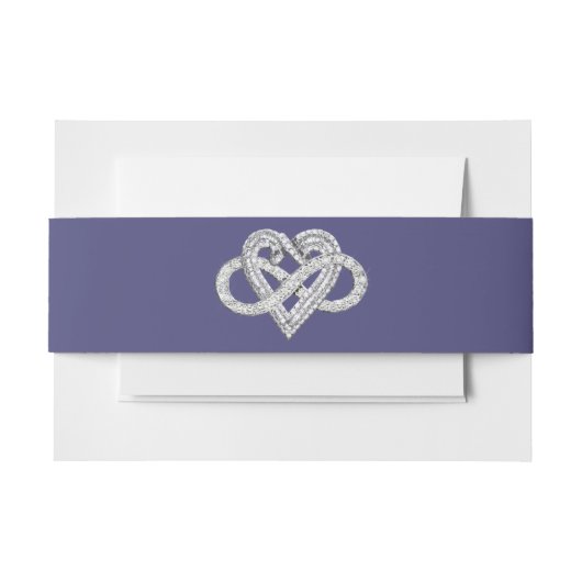 Bandeau De Faire-part Purple Blue Infinity Coeur Invitation Bande de ven (Devant Example)
