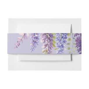 Bandeau De Faire-part Purple lavande aquarelle glycine florale lilas