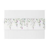 Bandeau De Faire-part Purple Lavender Pale Green Feuilles Belly Band (Dos exemple)