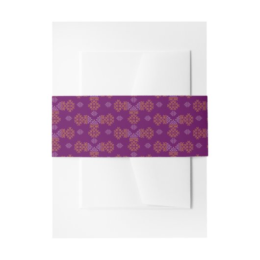 Bandeau De Faire-part Purple Minimal Tamil Kolam Pongal Design (Devant example)