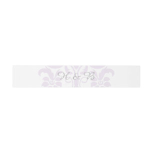 Bandeau De Faire-part Purple subtil Mariage damassé Belly Bands