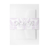 Bandeau De Faire-part Purple subtil Mariage damassé Belly Bands (Devant example)
