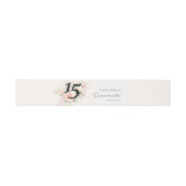 Bandeau De Faire-part Quinceanera 15e anniversaire de fleurs roses (Plat)
