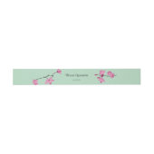 Bandeau De Faire-part Quinceanera en fleurs de cerisier rose et menthe v (Plat)