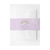 Bandeau De Faire-part Quinceañera en or violet (Devant example)