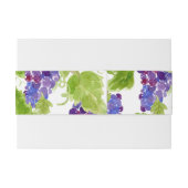 Bandeau De Faire-part Raisins sur la vigne Horizontal Mariage Belly Band (Dos exemple)