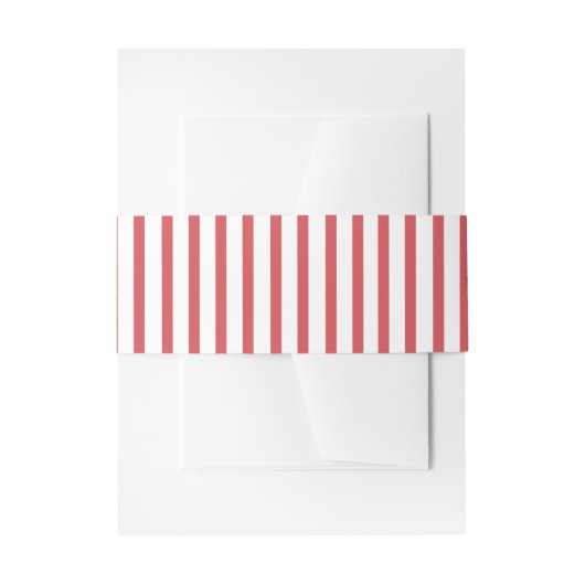 Bandeau De Faire-part Rayure fine rouge et blanche (Devant example)