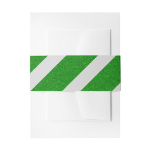 Bandeau De Faire-part Rayure Verte Pailletée