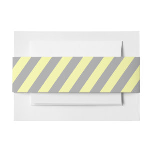Bandeau De Faire-part Rayures diagonales jaunes et grises