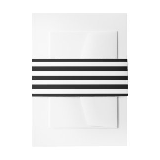 Bandeau De Faire-part Rayures noires et blanches élégantes