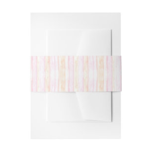 Bandeau De Faire-part Rayures roses aquarelle