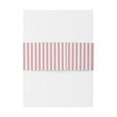 Bandeau De Faire-part Rayures roses joyeuses (Dos Example)