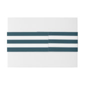 Bandeau De Faire-part Rayures simples de bleu marine (Dos exemple)