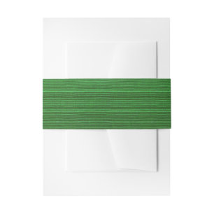 Bandeau De Faire-part rayures textiles vertes et noires