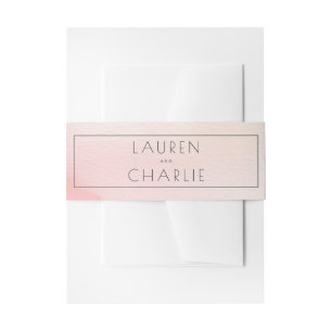 Bandeau De Faire-part Rectangle Aquarelle Rose Sérénité