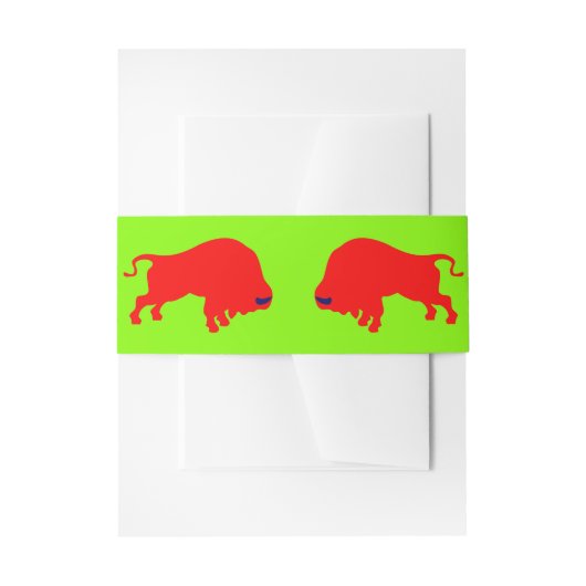 Bandeau De Faire-part Red Bulls Green Invitation Belly Bands (Devant example)