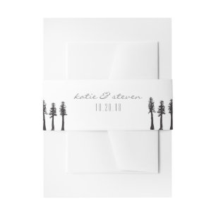 Bandeau De Faire-part Redwood Trees Outdoor Mariage Belly Band