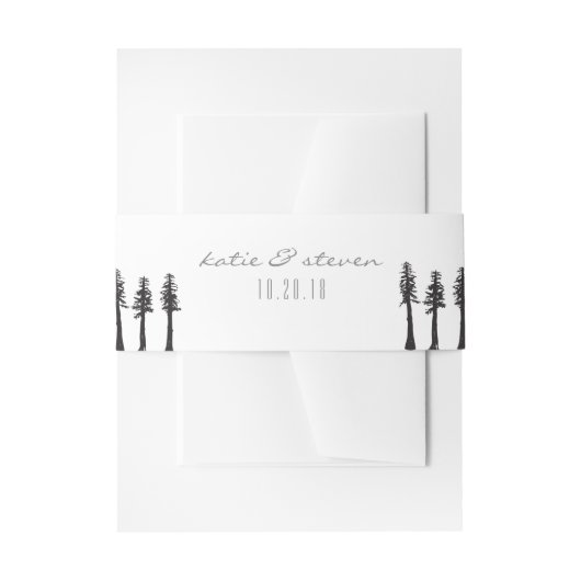 Bandeau De Faire-part Redwood Trees Outdoor Mariage Belly Band (Devant example)