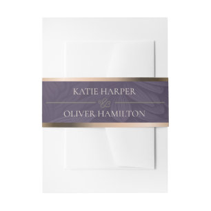 Bandeau De Faire-part Regal Lilac & Brilliant White Bloom Belly Band