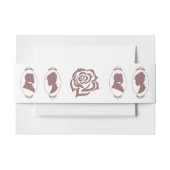 Bandeau De Faire-part Regency Bridgerton Rose Roses Cameos (Devant Example)