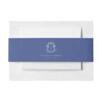 Regency Era Blue Monogram Crest Mariage