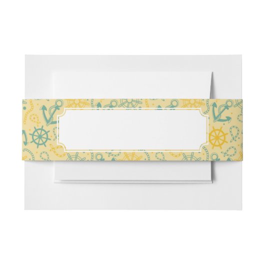Bandeau De Faire-part Rétro arrière - plan avec l'ancre, cordes (Devant Example)