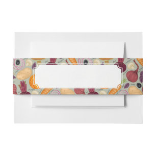 Bandeau De Faire-part Rétro arrière - plan des légumes frais