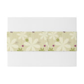 Bandeau De Faire-part Rétro arrière - plan floral (Dos exemple)