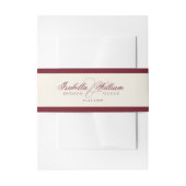 Bandeau De Faire-part Retro Calligraphy Deep Red Classic Wedding (Devant example)