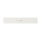 Bandeau De Faire-part Retro Dusty Rose Invitation Belly Band (Plat)