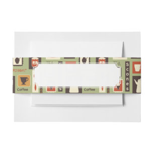 Bandeau De Faire-part Rétro motif avec des plats de cuisine pour le