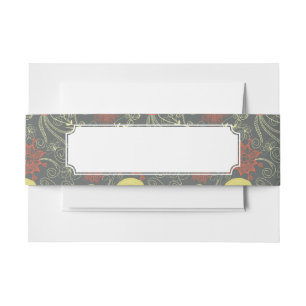 Bandeau De Faire-part Rétro motif floral