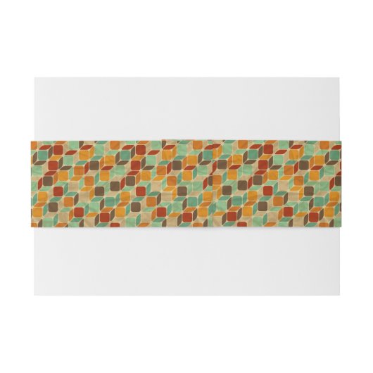 Bandeau De Faire-part Rétro motif géométrique 4 (Dos exemple)