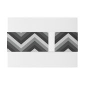 Bandeau De Faire-part Rétro zigzag Chevron de motif (Dos exemple)